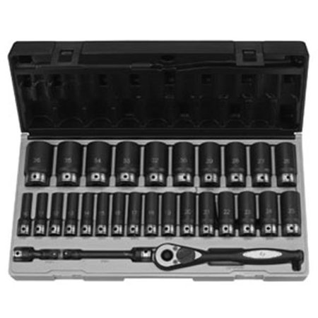 Grey Pneumatic Grey Pneumatic 82629MD 0.5 in. Drive 29pc Metric Deep Duo-Socket Set - 6 Pt. GRY-82629MD